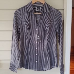Express Essentials Pinstripe Fitted Shirt